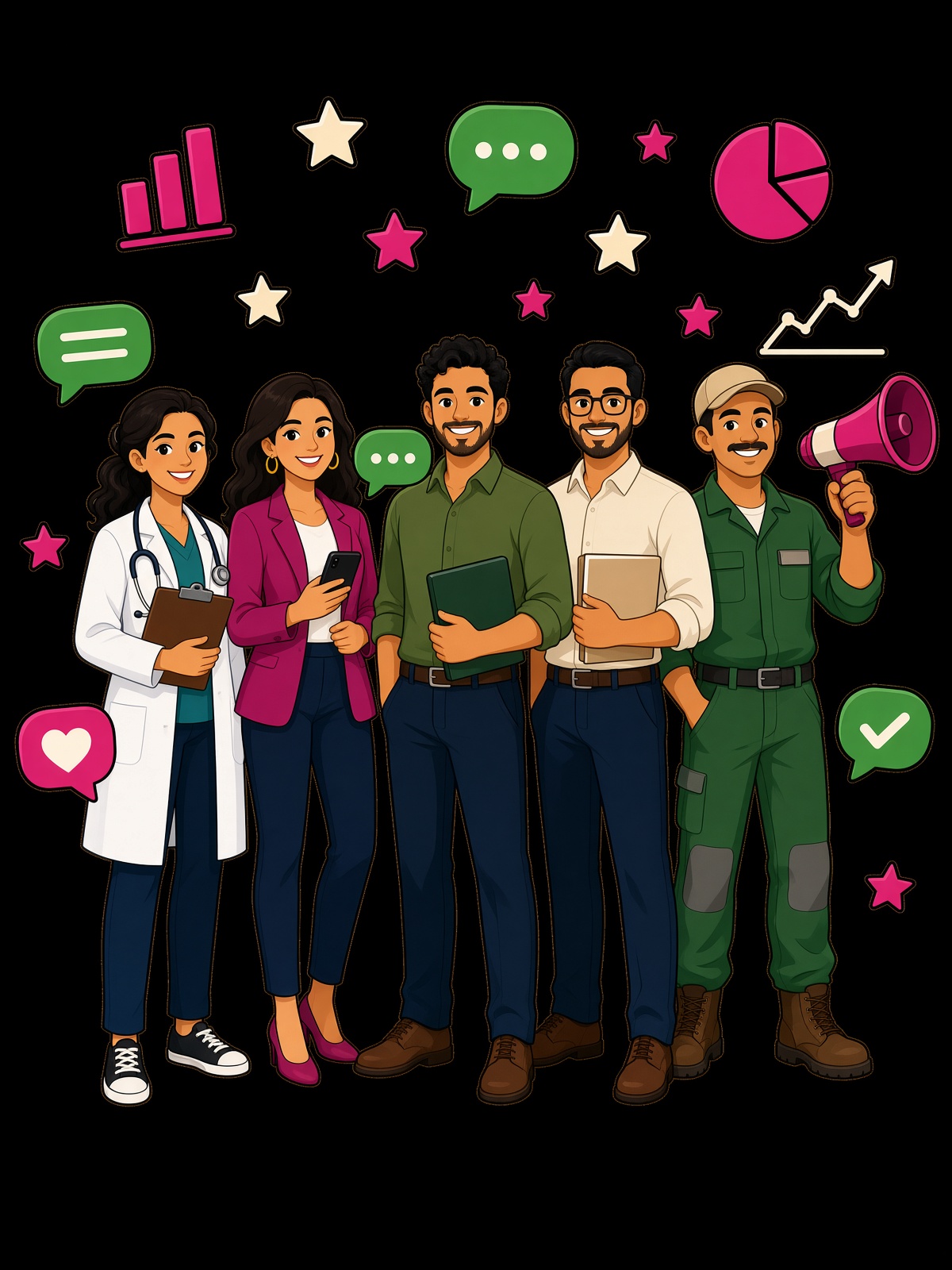 Equipo de trabajo, sin marcas