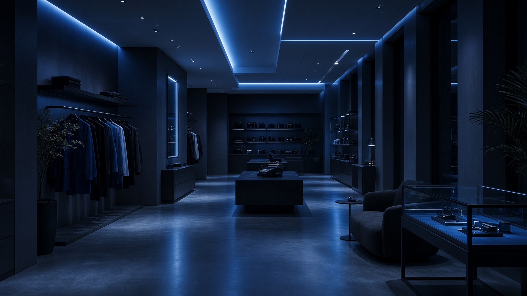 Tienda de noche, sin marcas